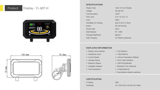 Display YOLIN personnalisable:  YL-90T-H / 90T-V